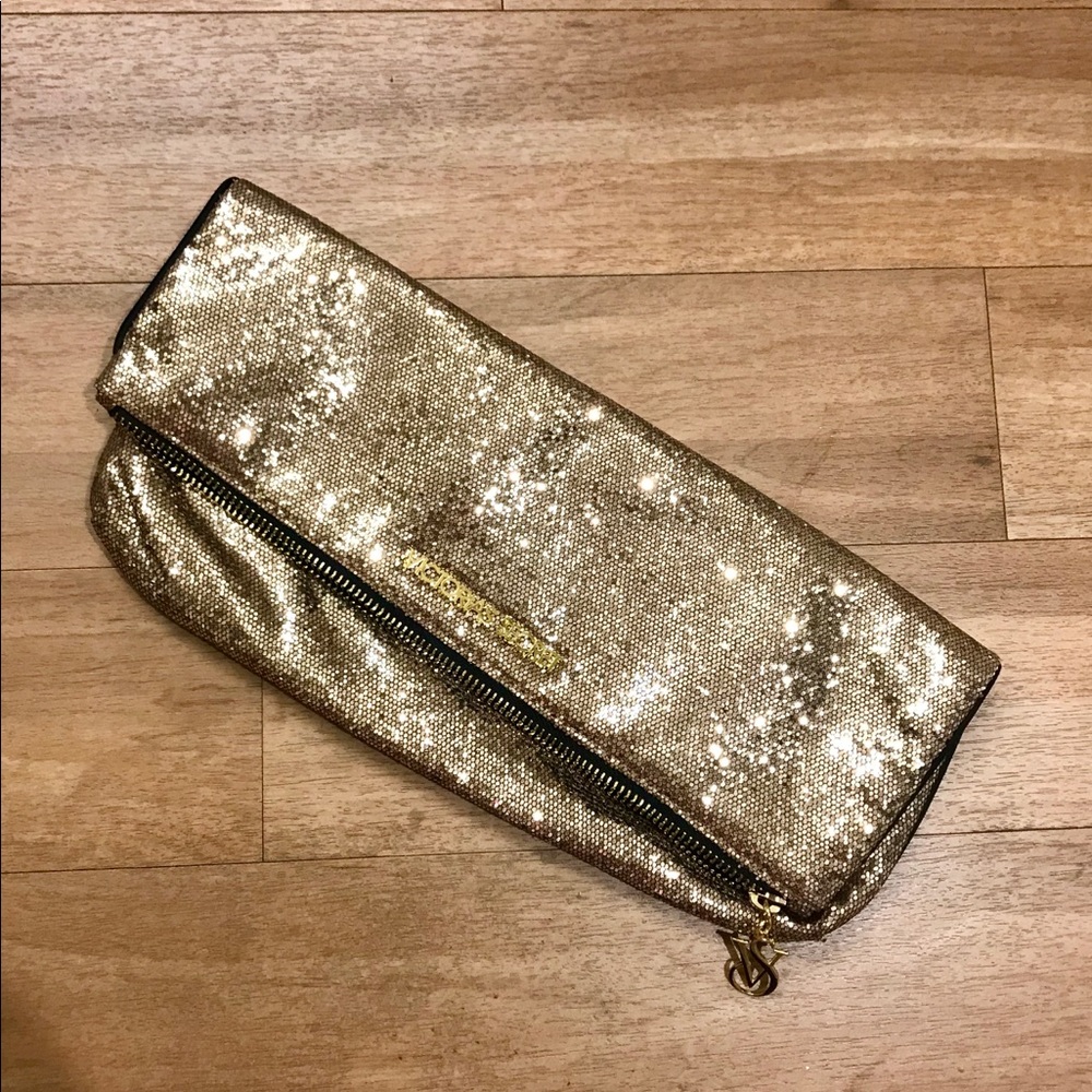 Gold sparkle Victoria’s Secret Clutch